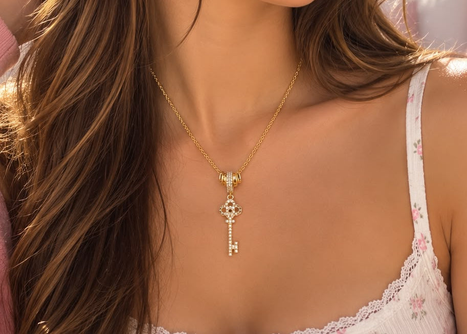 Golden Key of Elegance Necklace