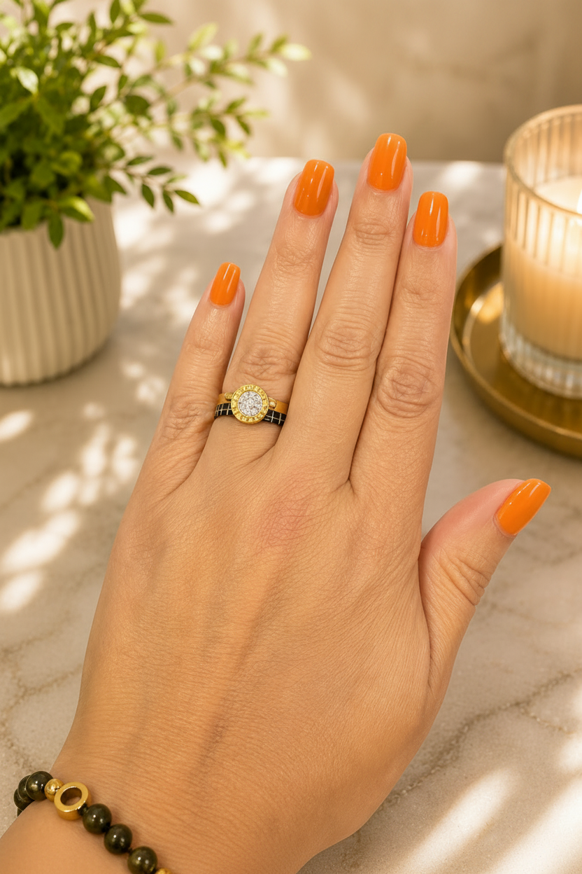 Heya Golden Bulgari Spark Ring