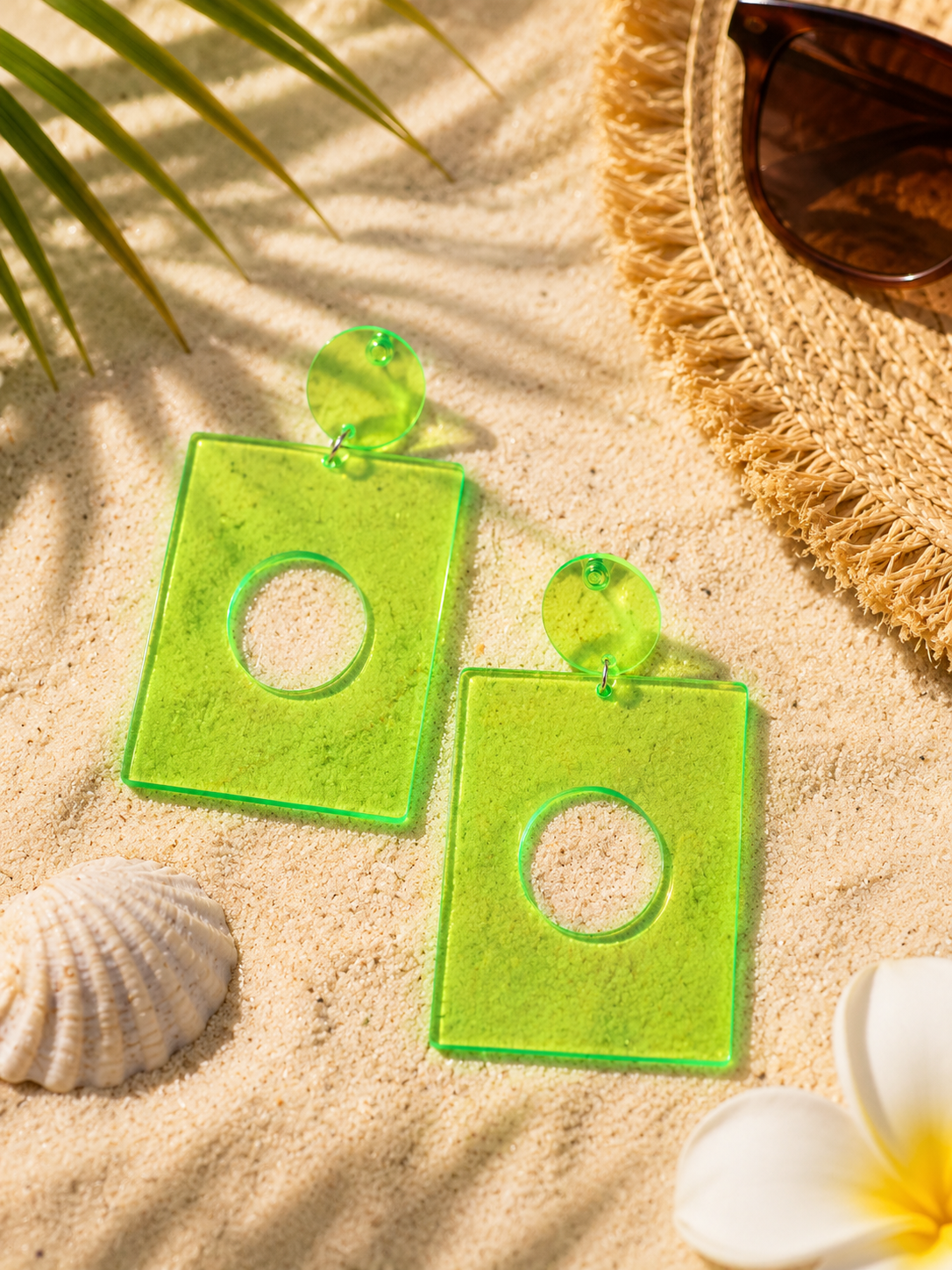 Heya Neon Yellow Mirage Earrings