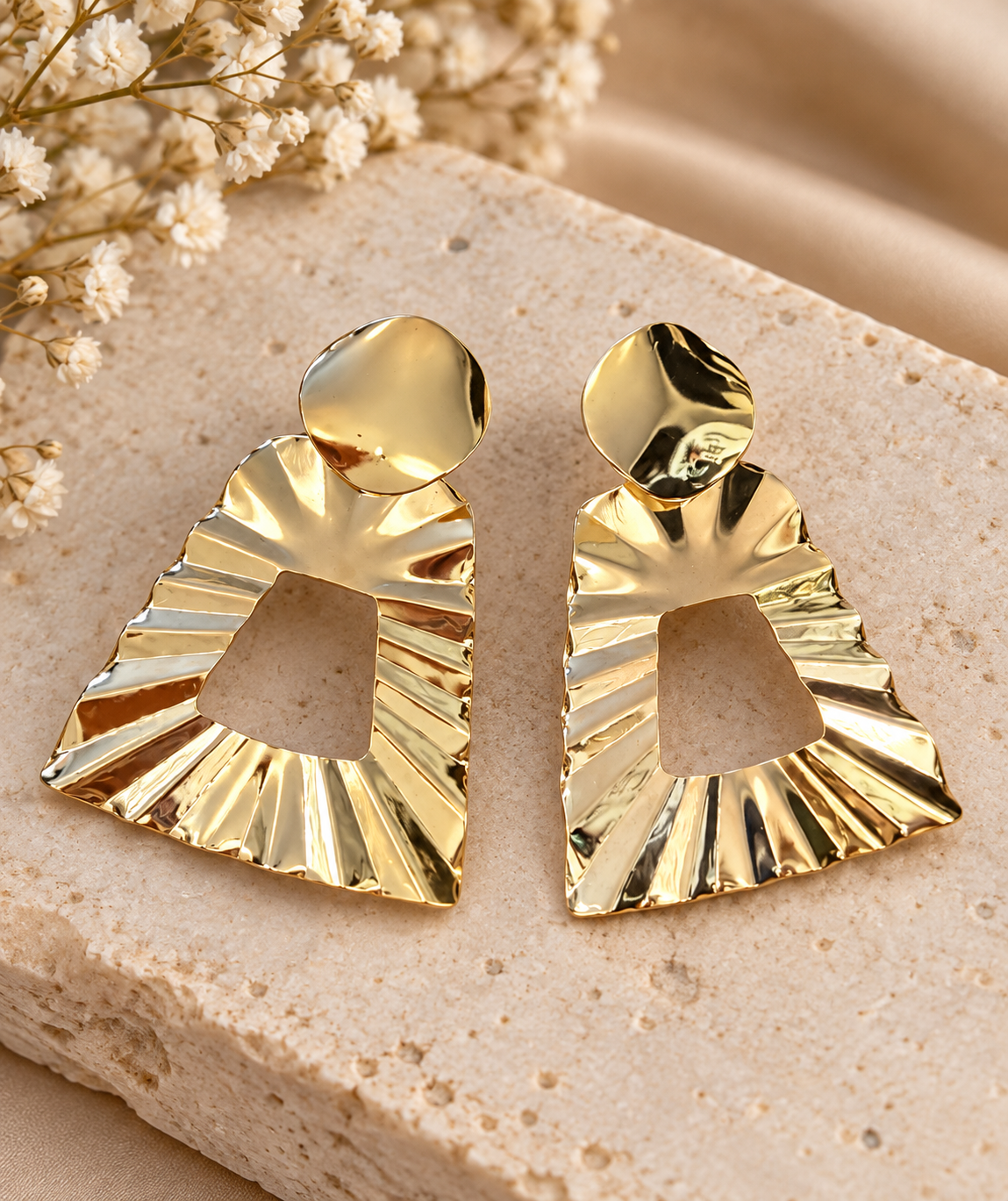 Golden Geometry Earrings