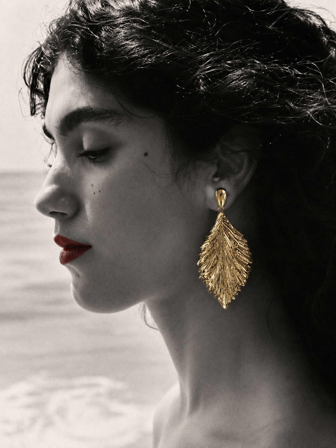 Golden Fan Earrings