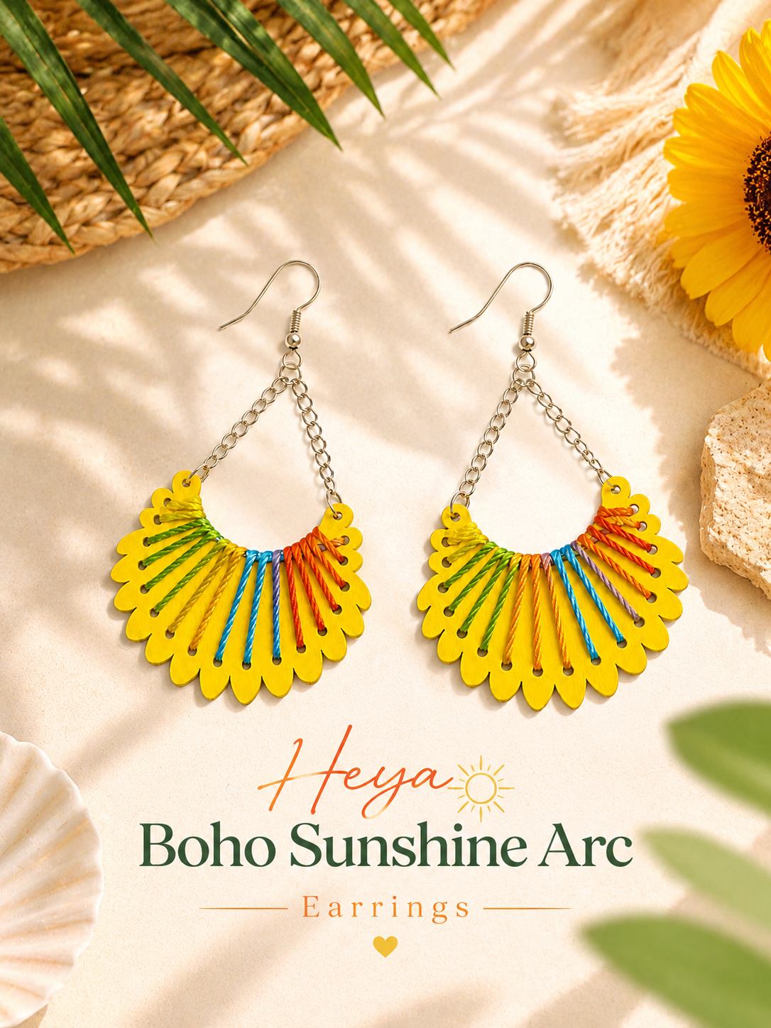 Heya Boho Sunshine Arc Earrings