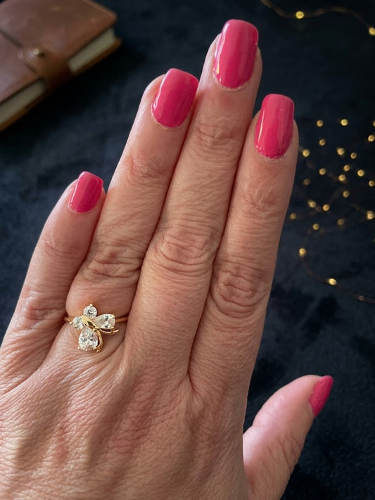 Heya Rosepetal Sparkle Ring