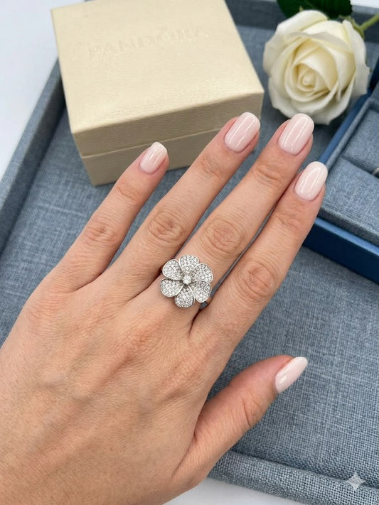 Heya Crystal Blossom Statement Ring
