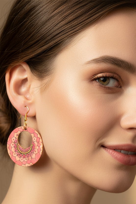 Heya Blush Mandala Earrings